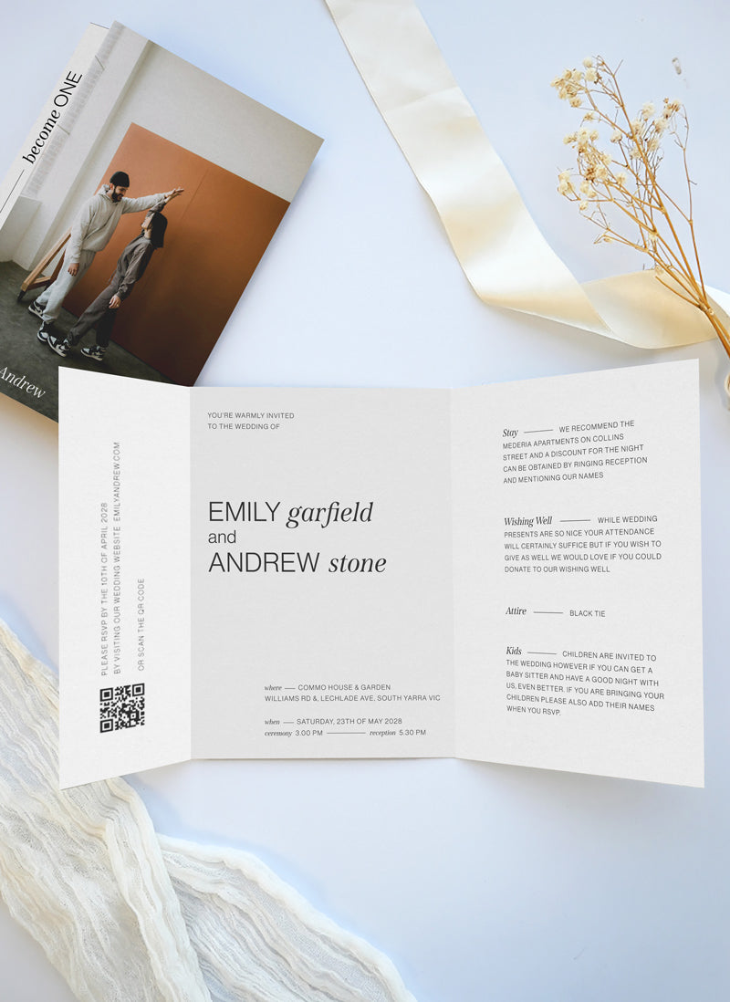 Two Become One Wedding Invitations by Putri N.