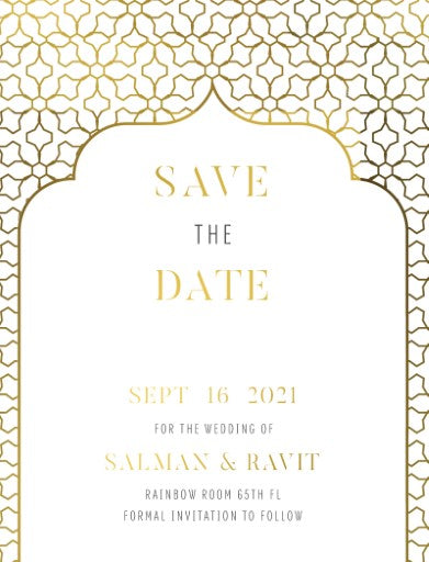 Under A Mandap Save The Date Cards by Yunita Y.