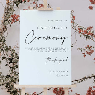 Unplugged Ceremony Sign Wedding Welcome Poster
