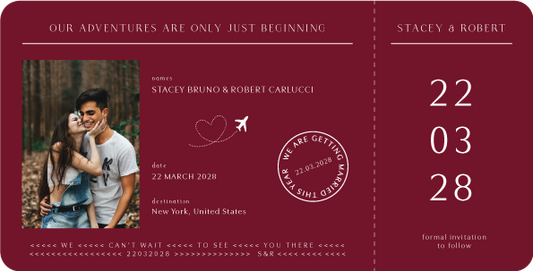 Us And The World Save The Date Cards by Yunita Y.