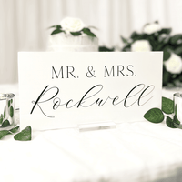 Mr. & Mrs. Sweetheart Acrylic Wedding Sign
