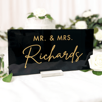 Mr. & Mrs. Acrylic Wedding Table Sign