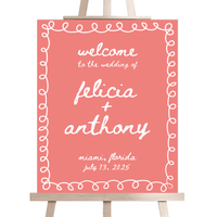First Names Wedding Welcome Sign