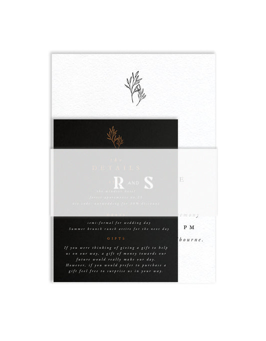 Verdure Invitation Belly Band by Putri N.