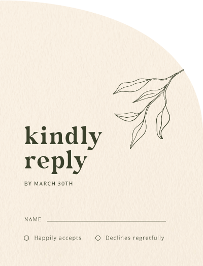 Verdure RSVP Cards by Putri N.