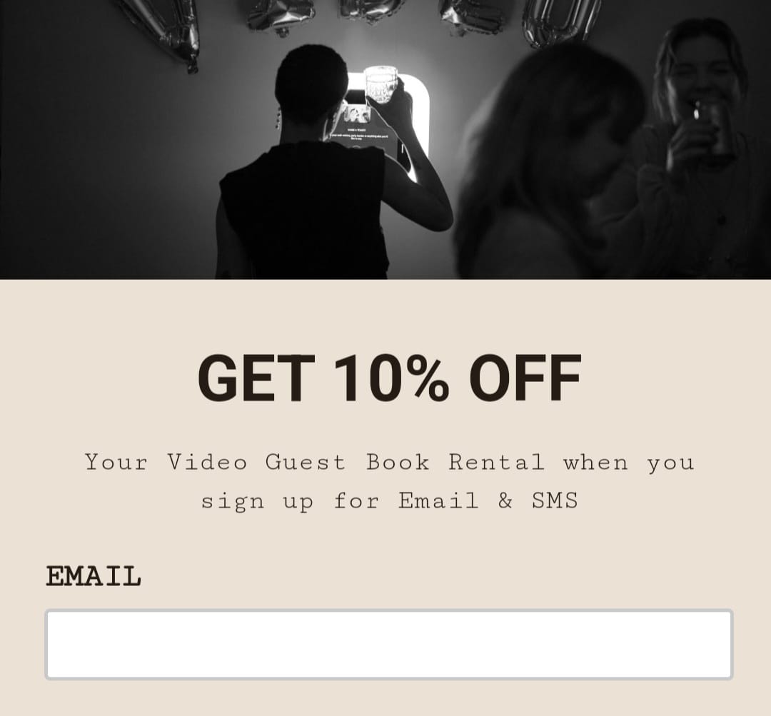Video Guest Book - 10% DISCOUNT CODE UPON SIGN UP