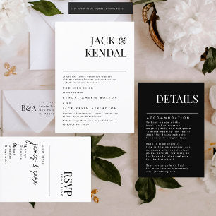 Modern Elegant Editable Names Wedding Invitation