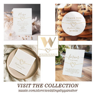 Elegant Gold Wedding Thank You Sticker
