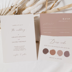 Elegant Ivory Minimalist Script Photo Save The Date