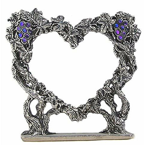 Vine Heart Pewter Cake Topper