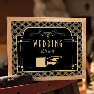 Vintage 1920's Art Deco Gatsby Wedding Collection Poster