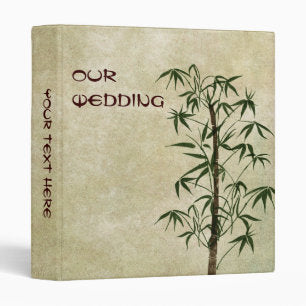 Vintage Oriental Bamboo 1 3 Ring Binder