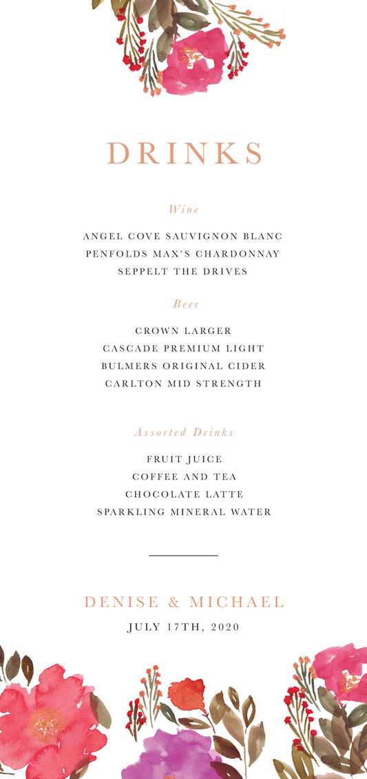 Violet FallMenu Cards by Ramoncita R.