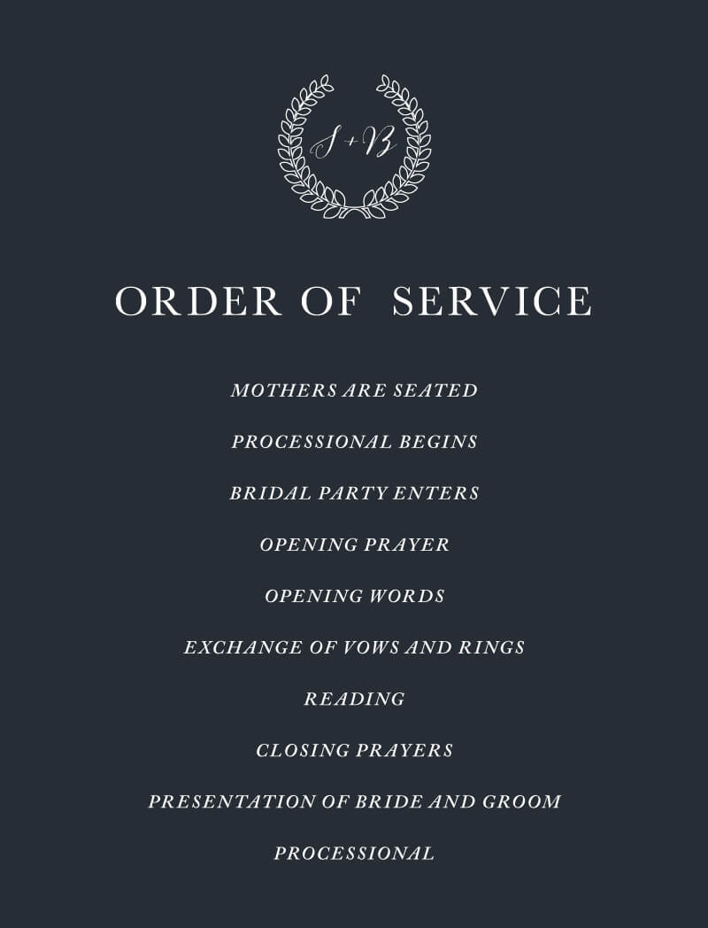 Voyage Wedding Program by Shab M.