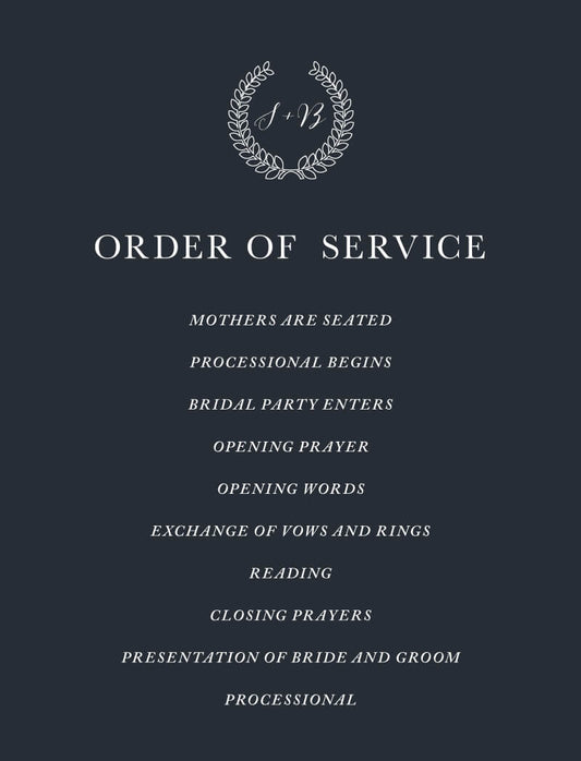 Voyage Wedding Program by Shab M.