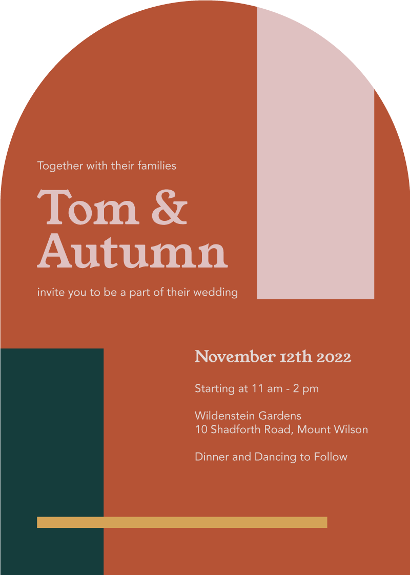 Warm Autumn Wedding Invitations by Putri N.