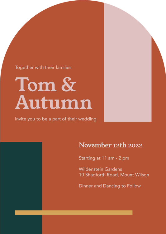 Warm Autumn Wedding Invitations by Putri N.