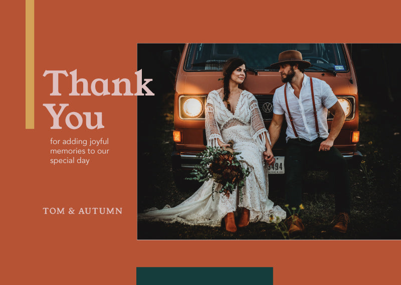 Warm Autumn Thank You Card by Putri N.