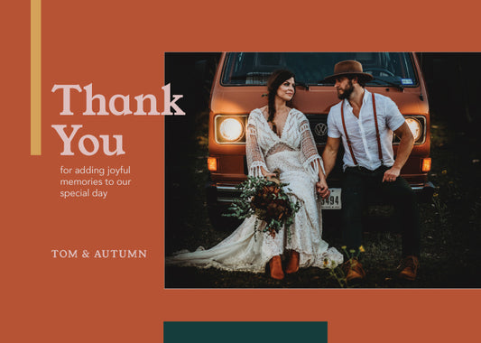 Warm Autumn Thank You Card by Putri N.