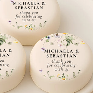 Watercolor Wildflower Wedding Names & Message Chocolate Covered Oreo