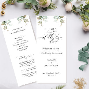 We Still Do, Wedding Anniversary Ceremony Program