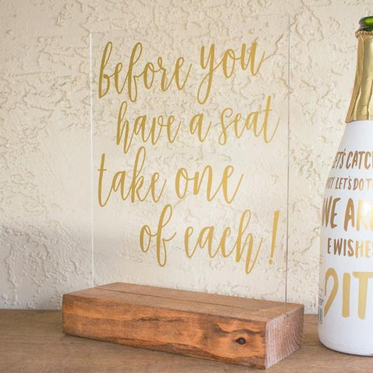 Wedding Favor/Escort Card Sign
