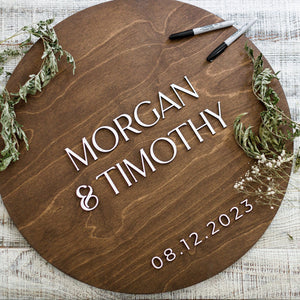 Morgan + Timothy Wedding Guest Book Sign