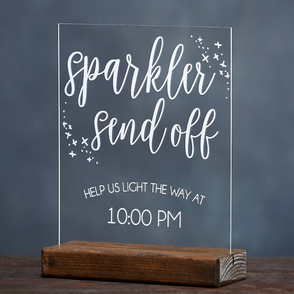 Wedding Sparkler Acrylic Sign