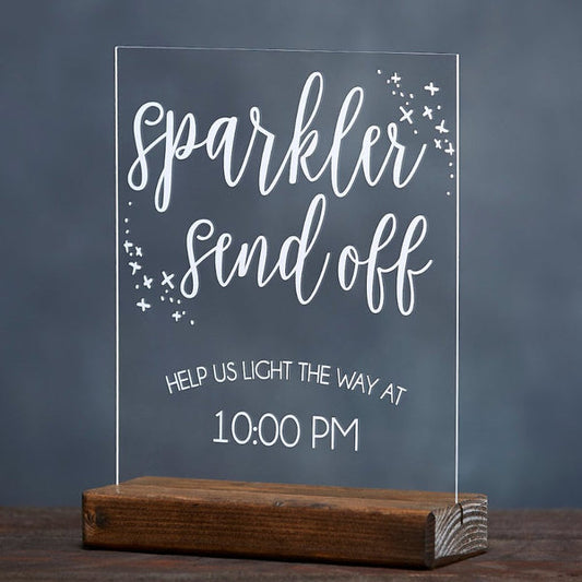 Wedding Sparkler Acrylic Sign