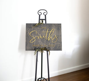 The Smiths Wedding Welcome Name Sign
