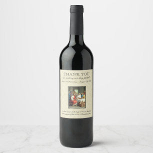 Wedding at Cana Catholic Bride Groom Virgin Mary Wine Label