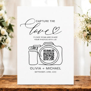 Wedding Capture The Love QR Code Photo Share Enclosure Card