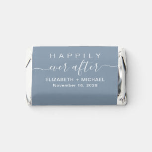 Wedding Happily Ever After Dusty Blue Hershey's Miniatures