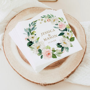 Wedding Napkin Blush Cocktail Napkin