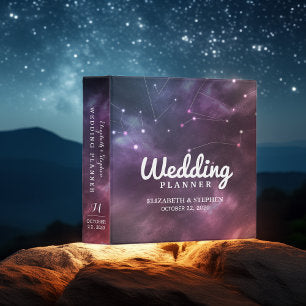 Wedding Planner Galaxy Stars Nebula Constellations 3 Ring Binder