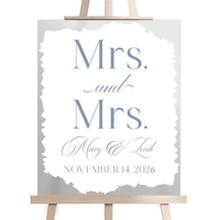 Brush Effect LGBTQ Wedding Welcome Sign