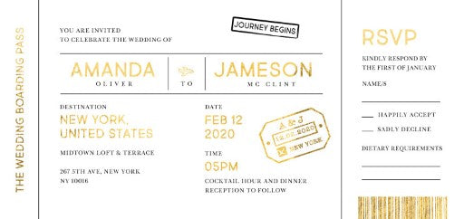 Welcome On Board Wedding Invitations by Yunita Y.