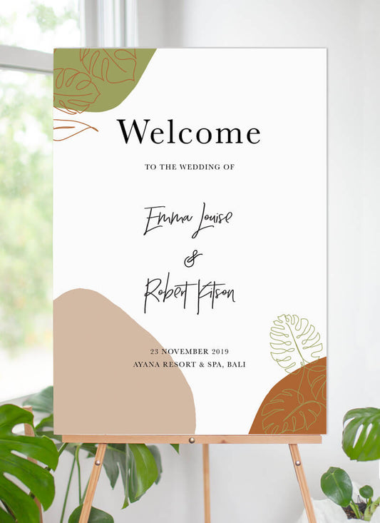 Tropical Camo Wedding Sign by Demie L.