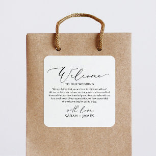 Welcome to our Wedding Welcome Bag Label Sticker