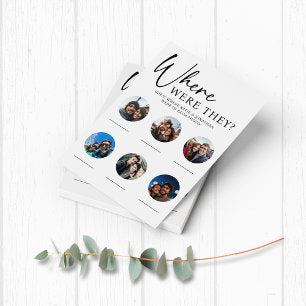 Where Were They Wedding Engagement Party Game