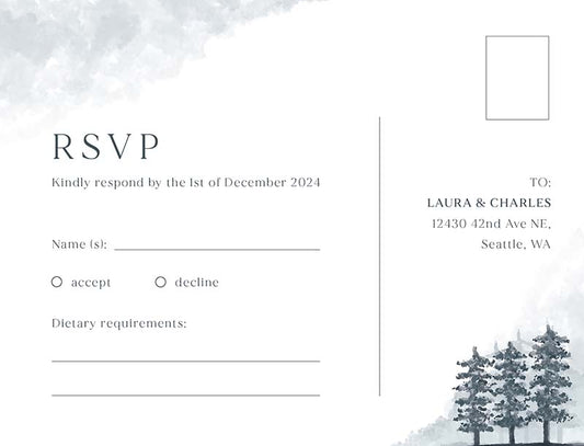 Whimsical Winter RSVP Cards by Putri N.