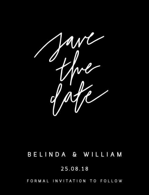 Hand Drawn Script Save The Date Cards by Nicole C.