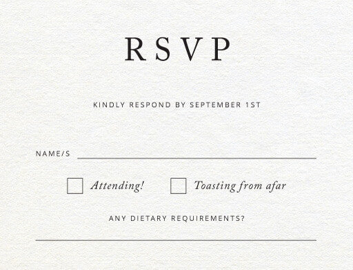 Black And White RSVP Cards by Amelia S.