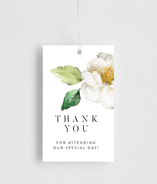 White Garden Favor Tag by Amelia S.