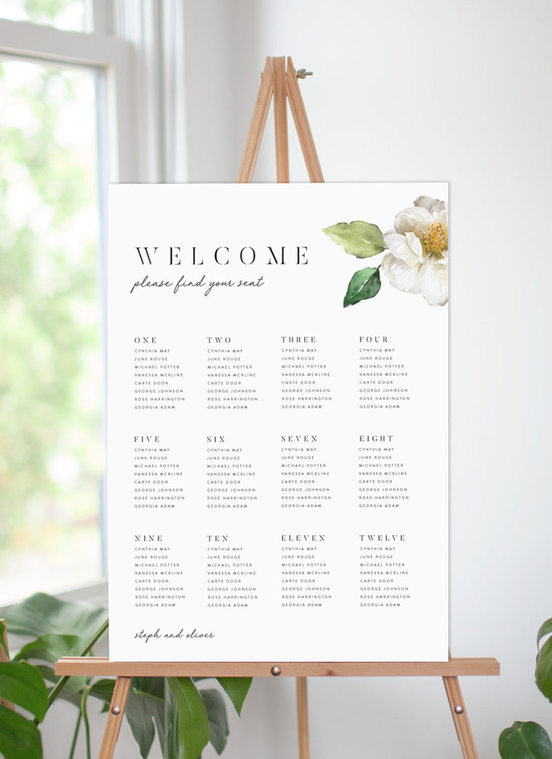White Garden Seating Chart by Amelia S.