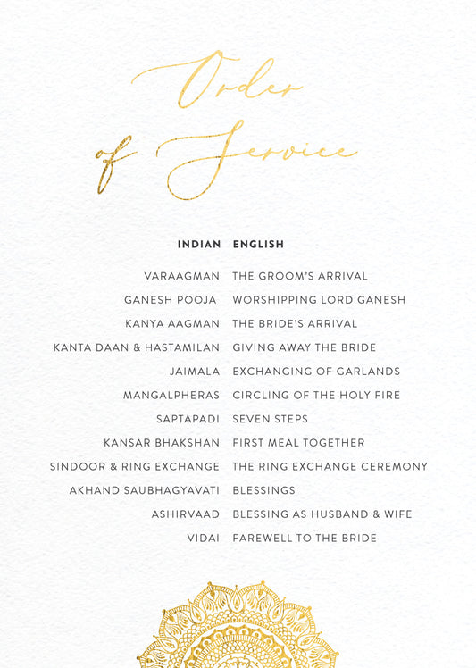 White Vivaha Wedding Program by Yunita Y.