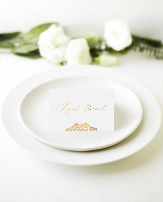 White VivahaPlace Cards by Yunita Y.