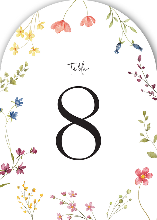 Wild MeadowTable Number by Putri N.