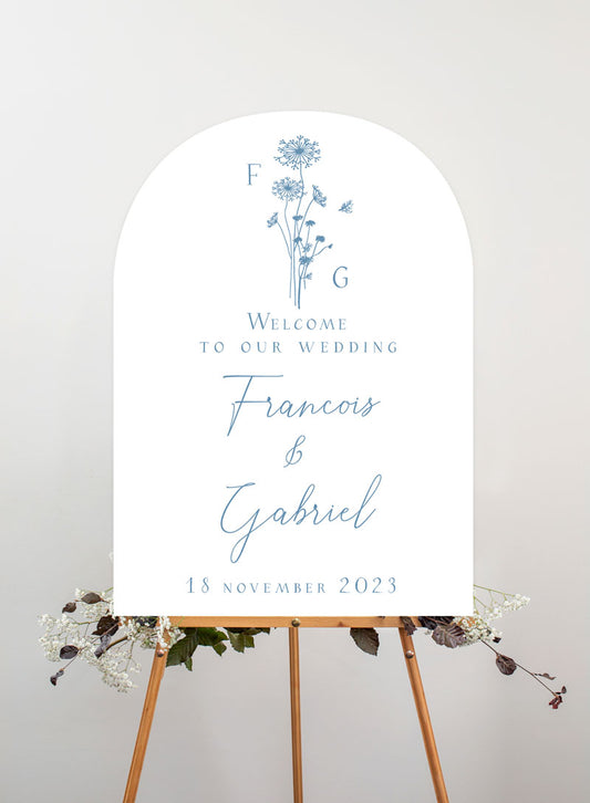 White Dandelion Wedding Sign by Emma-Maree H.