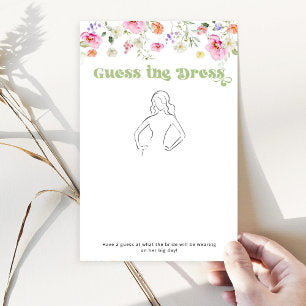 Wildflower Guess the dress bridal shower game